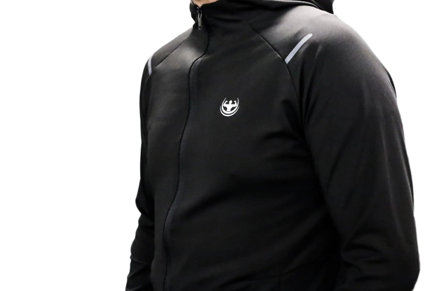 Mens Waterproof Zip-Up Hooded Running/Gym Jacket