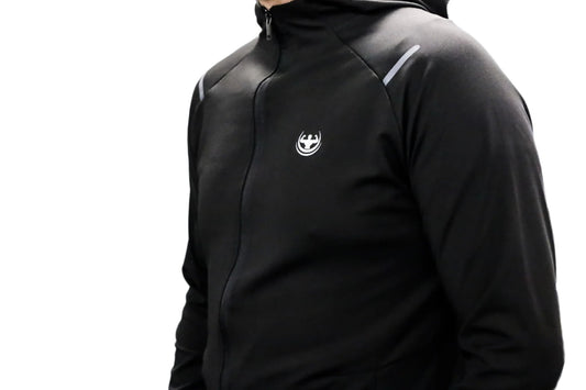 Mens Waterproof Zip-Up Hooded Running/Gym Jacket - HAMERSFITNESS