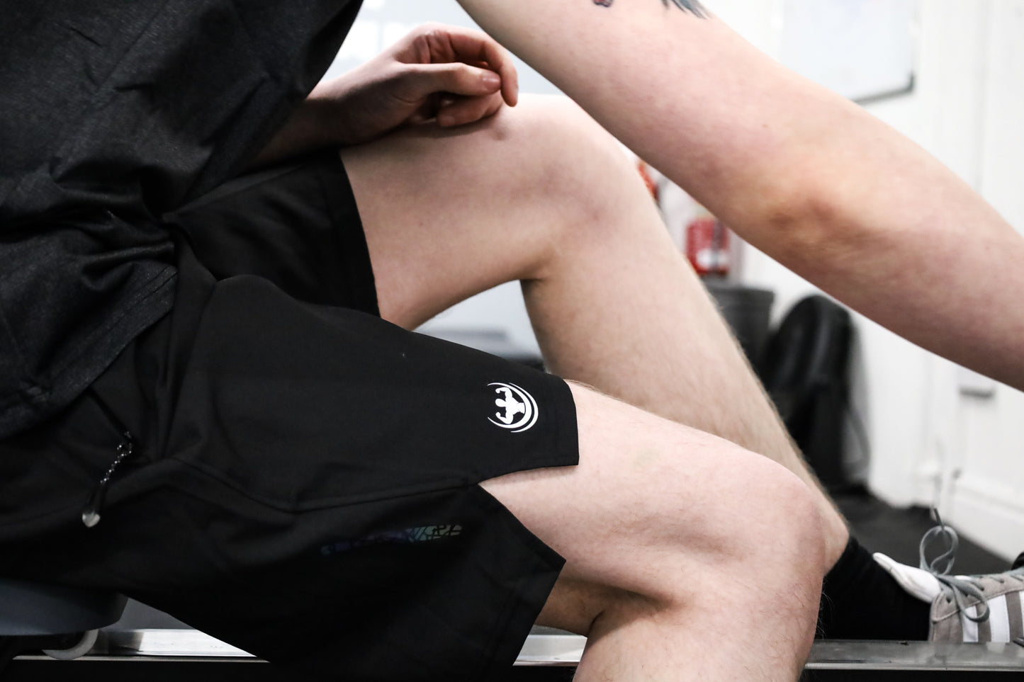 Mens Black Gym / Running Shorts With Zipper Pockets