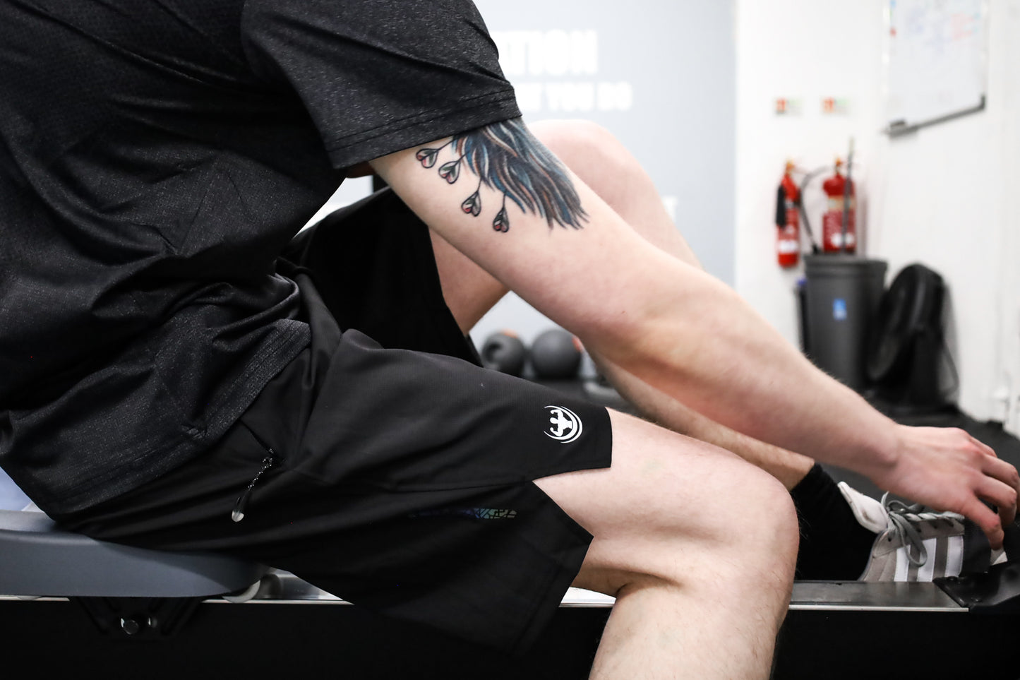 Mens Black Gym / Running Shorts With Zipper Pockets