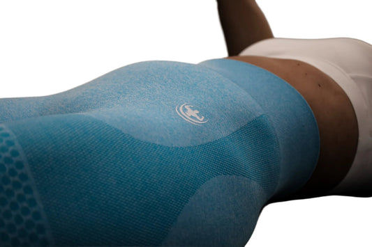 Womens Blue High Waist Seamless Push-Up Booty Lifting Leggings - HAMERSFITNESS