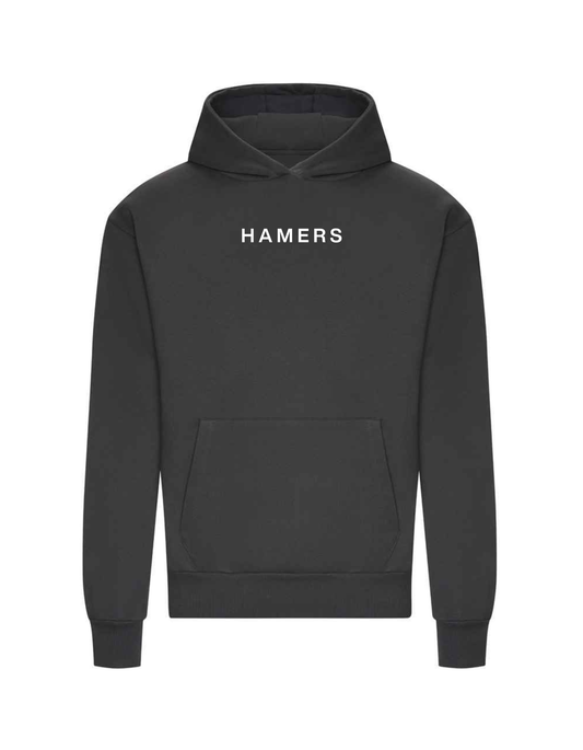 Hamers Oversized Solid Charcoal Unisex Hoodie
